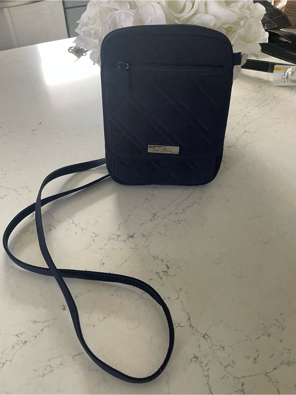 Vera Bradley Quilted Navy Crossbody Bag -